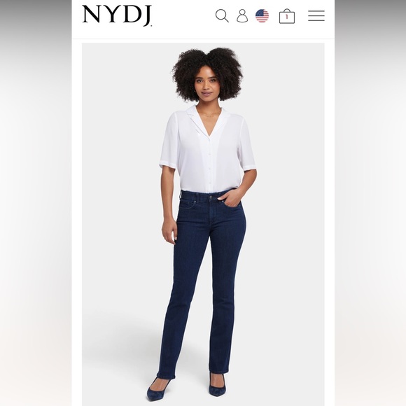 High rise NYDJ jeans size 2 with lift & tuck technology - Picture 1 of 12